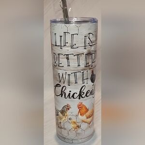 Tumbler Chicken Themed NWOT